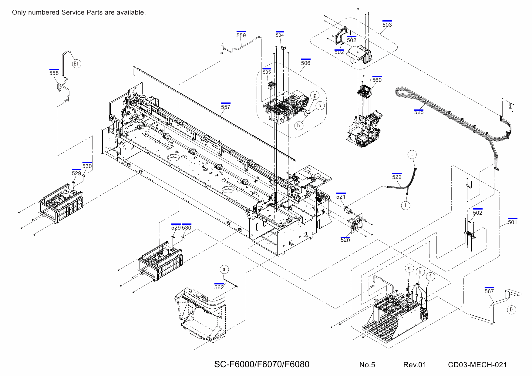 EPSON SureColor F6000 F6070 F6080 Parts Manual-6